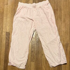 Striped Pink Maternity Pajama Pants